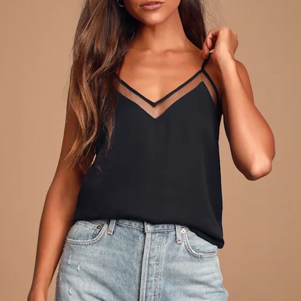 Lulus NWT Black Women's Tank Large